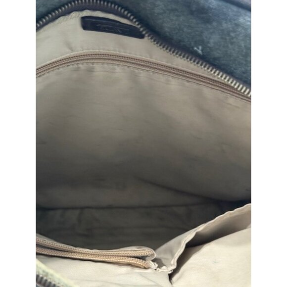 Tumi Sinclair Hanne Backpack Earl Grey Textured Canvas Leather Trim Brown Zipper - Picture 14 of 16